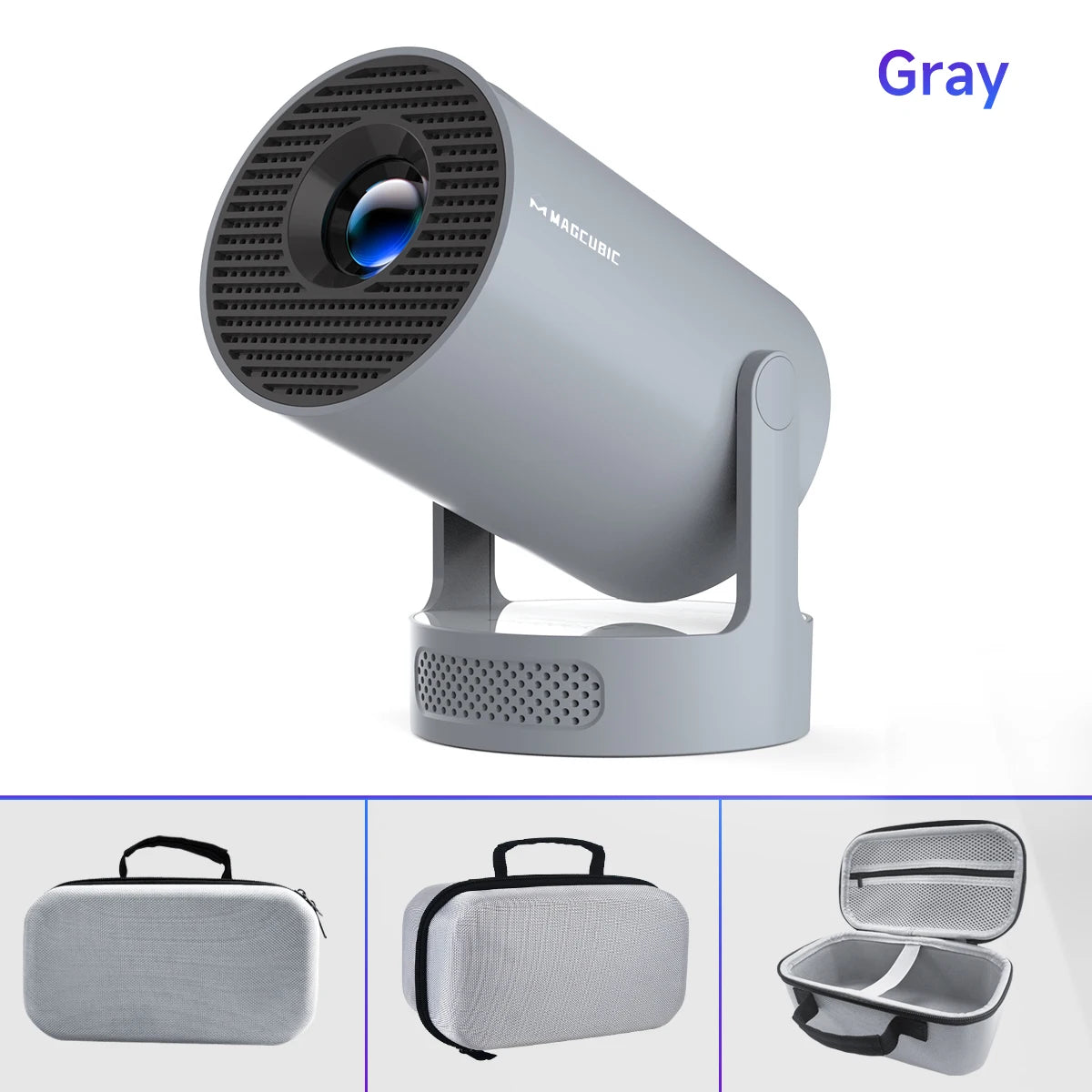 Projetor Portátil Hy300 Mini Smartv Branco De 4k / Magcubic 4K HY300 Pro + Projector Built in 5W Speaker 1280*720P Android 11 8000 Lumens Wifi6 BT5.4 Outdoor Portable Projector